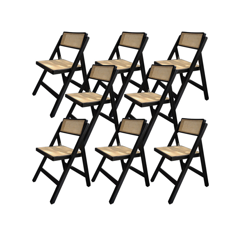 Solid Wood Dining Chairs Modern Style Open Back Home Dining Chairs