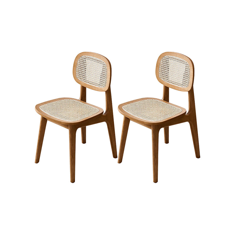 Solid Wood Dining Chairs Modern Style Open Back Home Dining Chairs