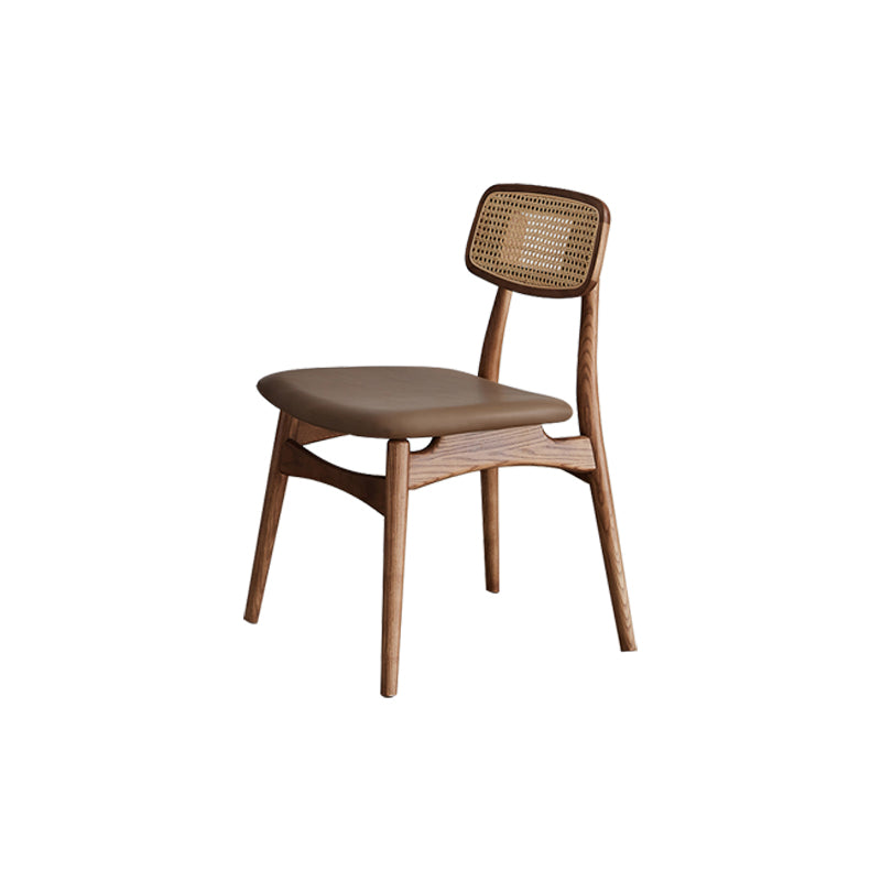 Solid Wood Dining Chairs Modern Style Open Back Home Dining Chairs