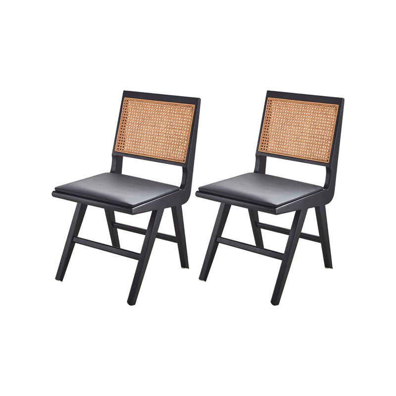 Solid Wood Dining Chairs Modern Style Open Back Home Dining Chairs