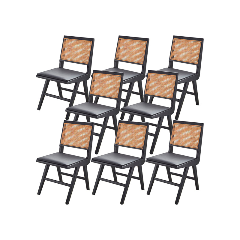 Solid Wood Dining Chairs Modern Style Open Back Home Dining Chairs