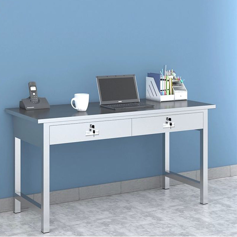 Rectangular Shaped Office Writing Desk Stainless Steel with 2/3/5/7 Drawers