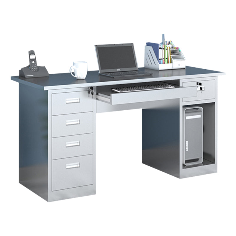 Rectangular Shaped Office Writing Desk Stainless Steel with 2/3/5/7 Drawers