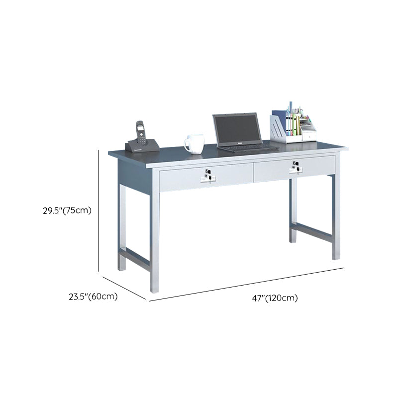 Rectangular Shaped Office Writing Desk Stainless Steel with 2/3/5/7 Drawers