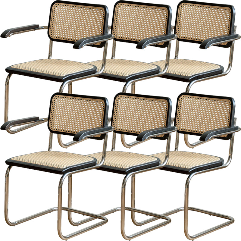 Contemporary Style Open Back Metal Dining Chairs(Set of 1/2/4/6/8)