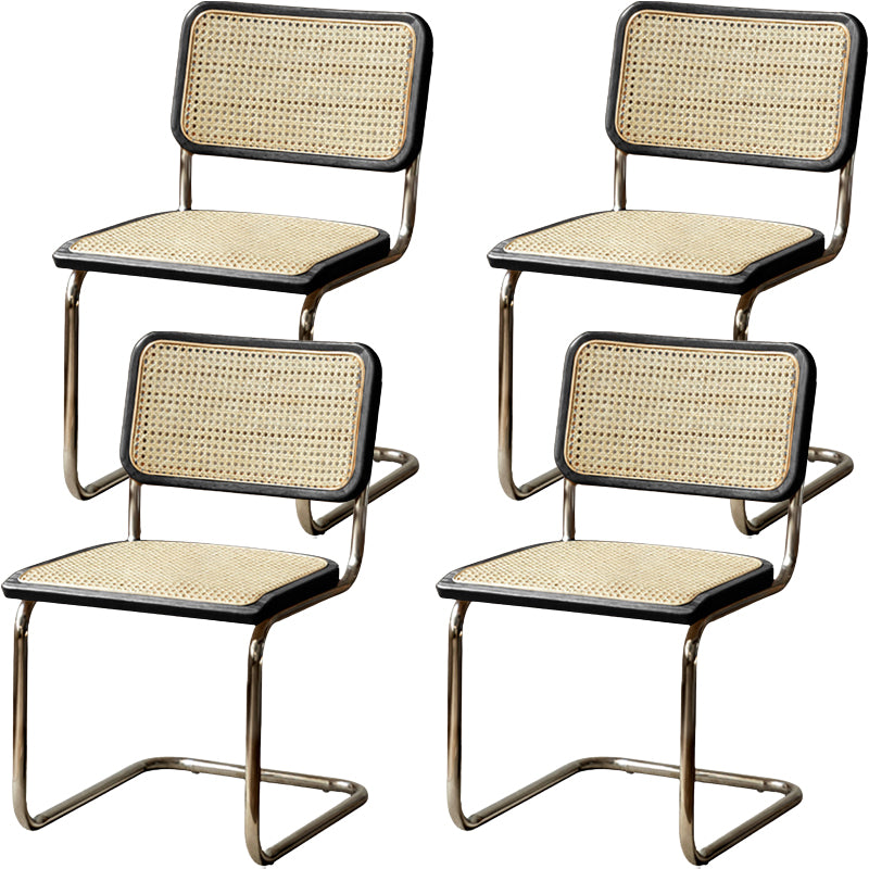 Contemporary Style Open Back Metal Dining Chairs(Set of 1/2/4/6/8)