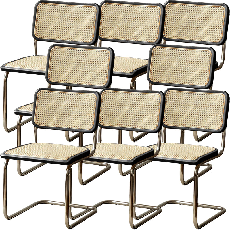 Contemporary Style Open Back Metal Dining Chairs(Set of 1/2/4/6/8)