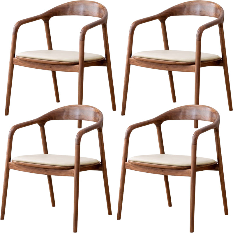 Contemporary Wood Dining Open Back Arm Chair(Set of 1/2/4/6/8)