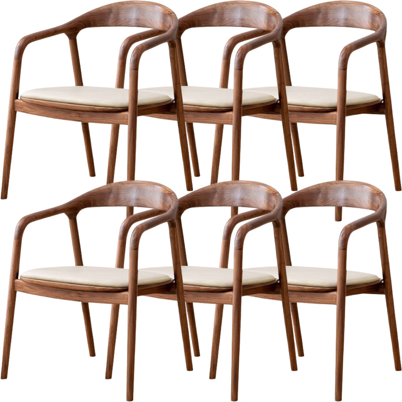 Contemporary Wood Dining Open Back Arm Chair(Set of 1/2/4/6/8)