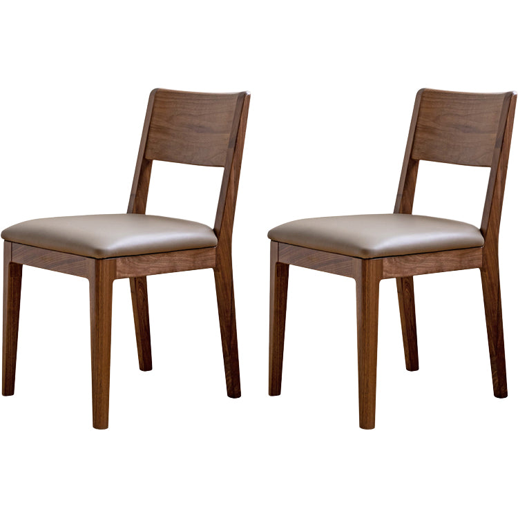 Modern Open Back Wood Armless Dining Chairs(Set of 1/2/4/6/8)