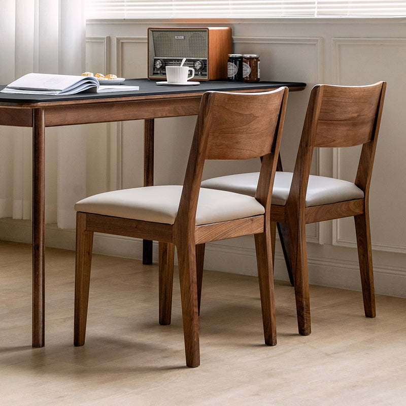 Modern Open Back Wood Armless Dining Chairs(Set of 1/2/4/6/8)