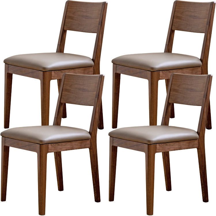 Modern Open Back Wood Armless Dining Chairs(Set of 1/2/4/6/8)