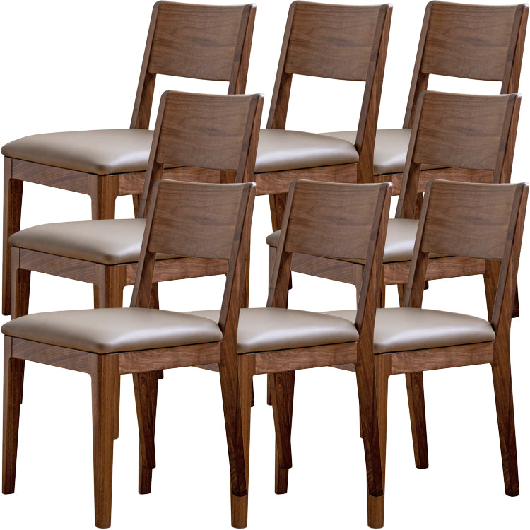 Modern Open Back Wood Armless Dining Chairs(Set of 1/2/4/6/8)