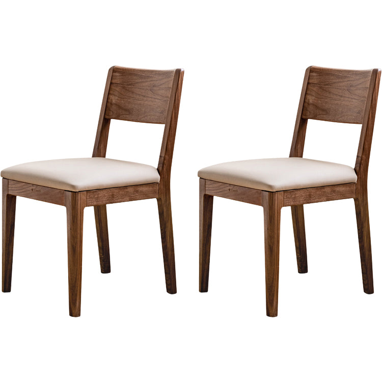 Modern Open Back Wood Armless Dining Chairs(Set of 1/2/4/6/8)