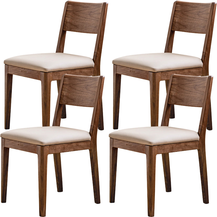 Modern Open Back Wood Armless Dining Chairs(Set of 1/2/4/6/8)