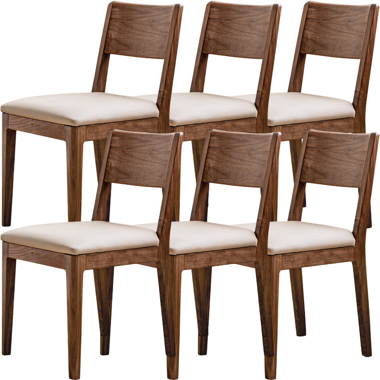 Modern Open Back Wood Armless Dining Chairs(Set of 1/2/4/6/8)