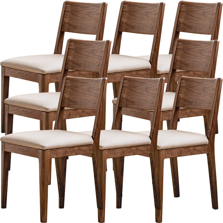 Modern Open Back Wood Armless Dining Chairs(Set of 1/2/4/6/8)