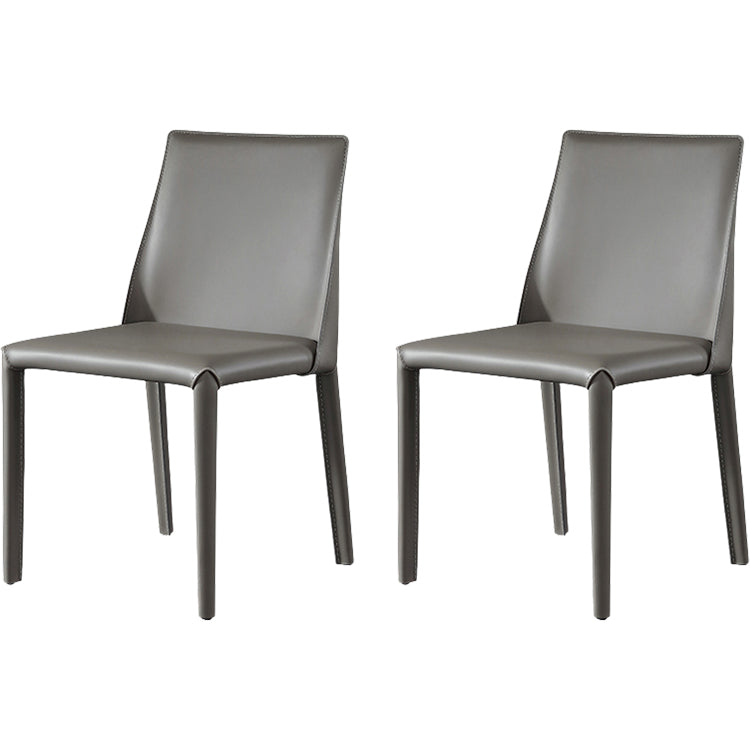 Contemporary Faux Leather Upholstered Dining Room Armless Dining Chair