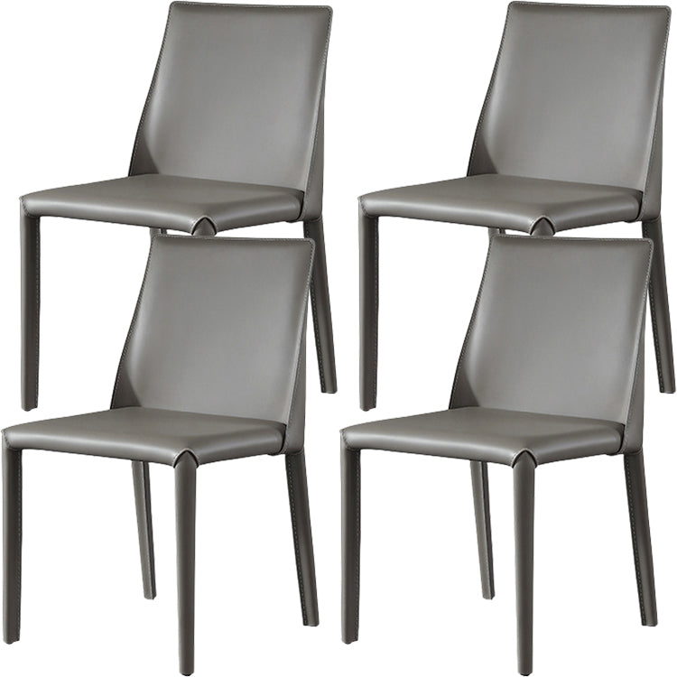 Contemporary Faux Leather Upholstered Dining Room Armless Dining Chair