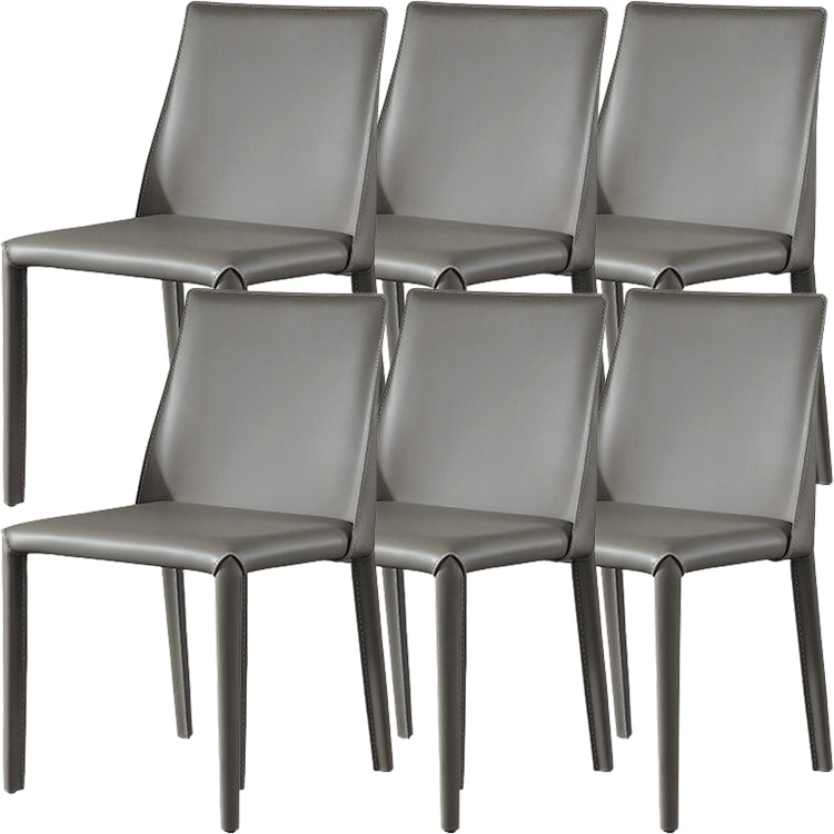 Contemporary Faux Leather Upholstered Dining Room Armless Dining Chair