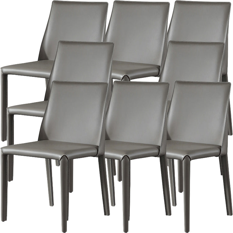 Contemporary Faux Leather Upholstered Dining Room Armless Dining Chair