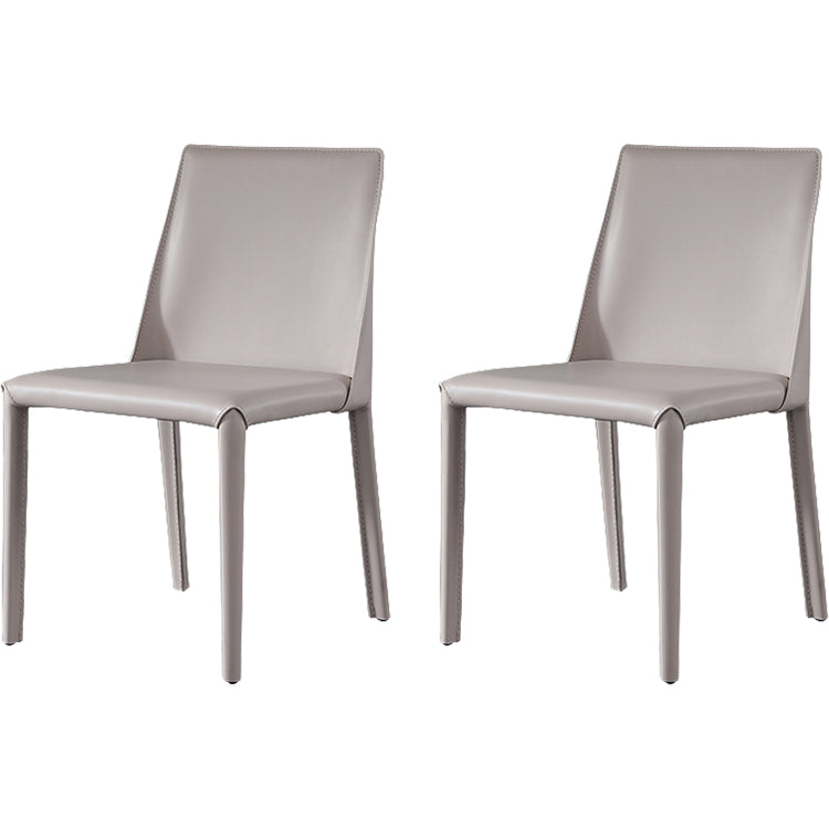 Contemporary Faux Leather Upholstered Dining Room Armless Dining Chair