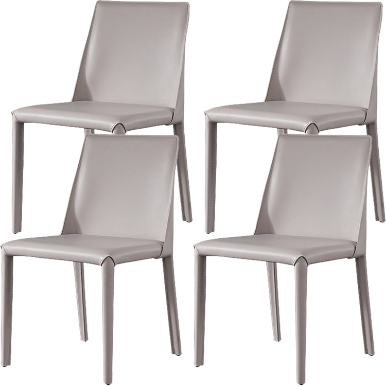 Contemporary Faux Leather Upholstered Dining Room Armless Dining Chair