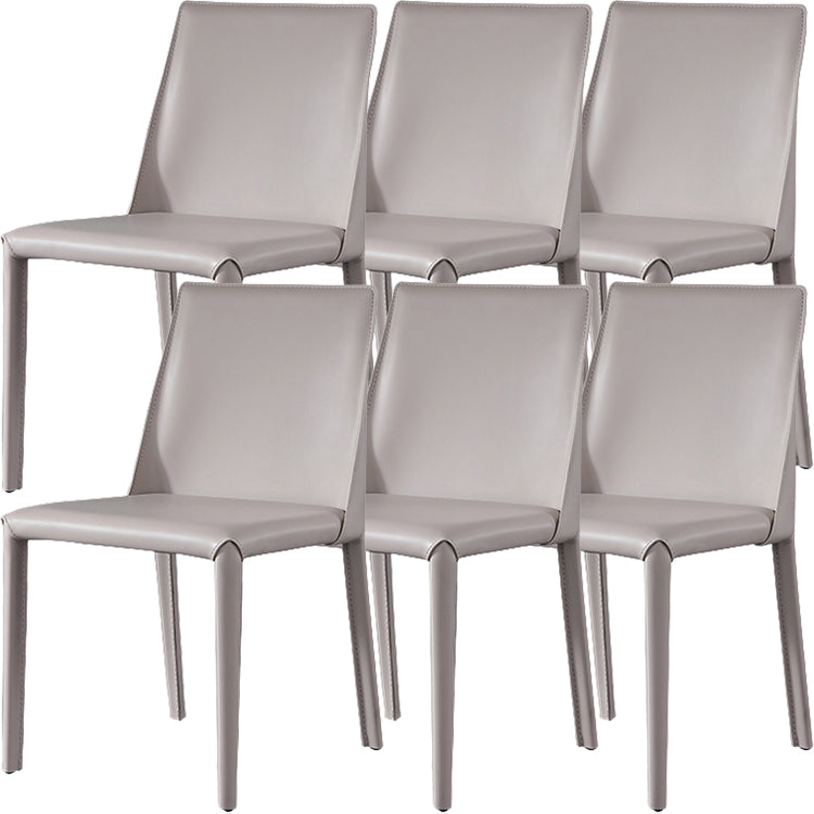 Contemporary Faux Leather Upholstered Dining Room Armless Dining Chair