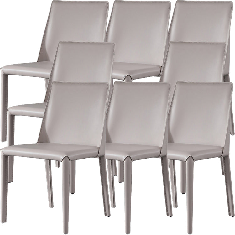 Contemporary Faux Leather Upholstered Dining Room Armless Dining Chair