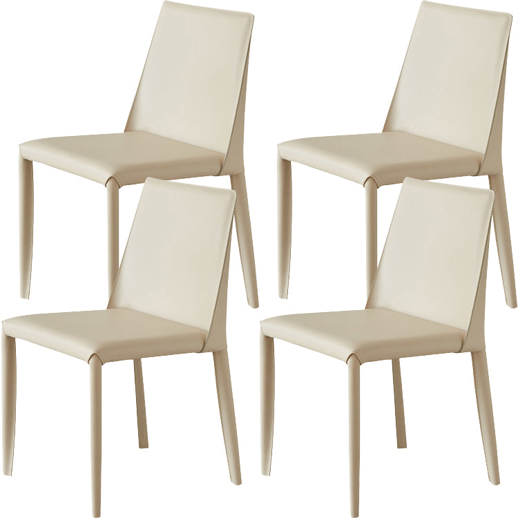 Contemporary Faux Leather Upholstered Dining Room Armless Dining Chair