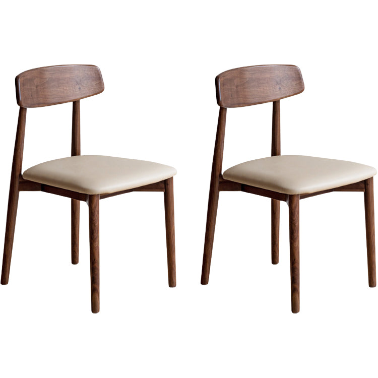 Modern Wood Open Back Armless Dining Chairs(Set of 1/2/4/6/8)