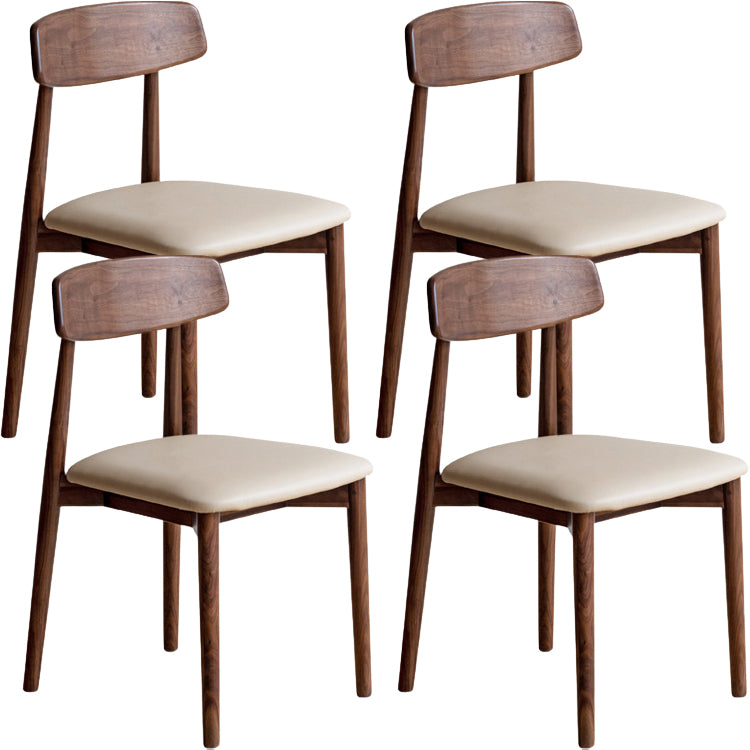 Modern Wood Open Back Armless Dining Chairs(Set of 1/2/4/6/8)