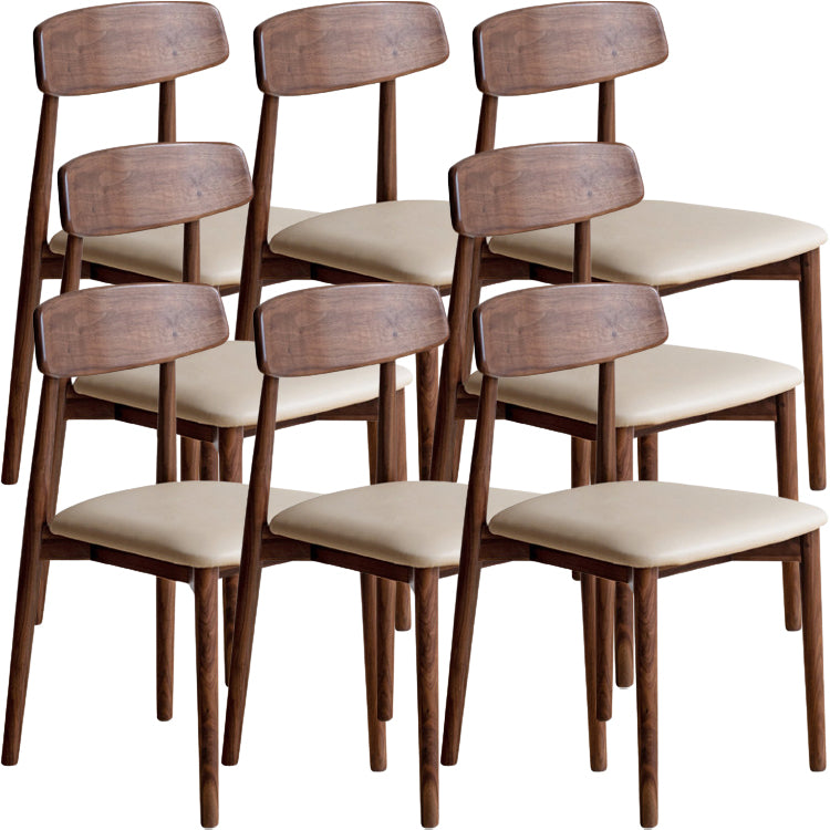 Modern Wood Open Back Armless Dining Chairs(Set of 1/2/4/6/8)