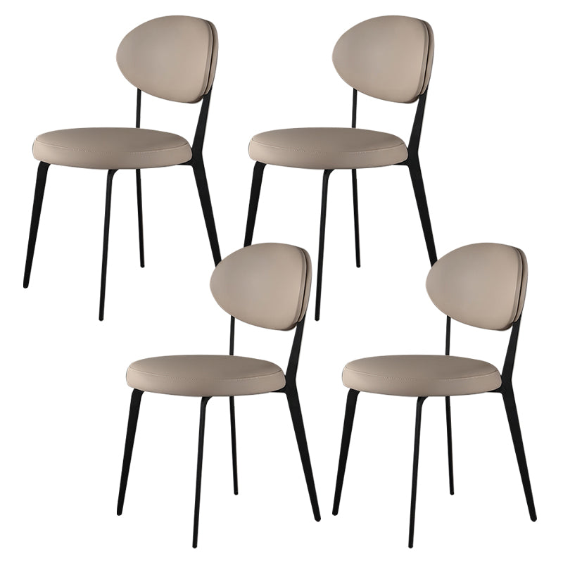 Industrial Upholstered Armless Indoor Open Back Dining Side Chair