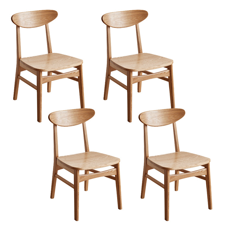 Wood Modern Open Back Armless Dining Chairs(Set of 1/2/4/6/8)