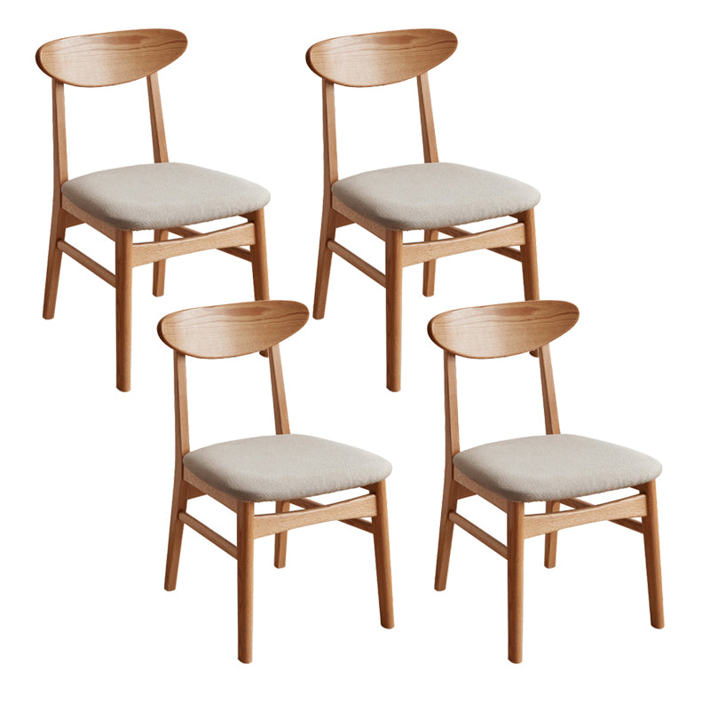 Wood Modern Open Back Armless Dining Chairs(Set of 1/2/4/6/8)