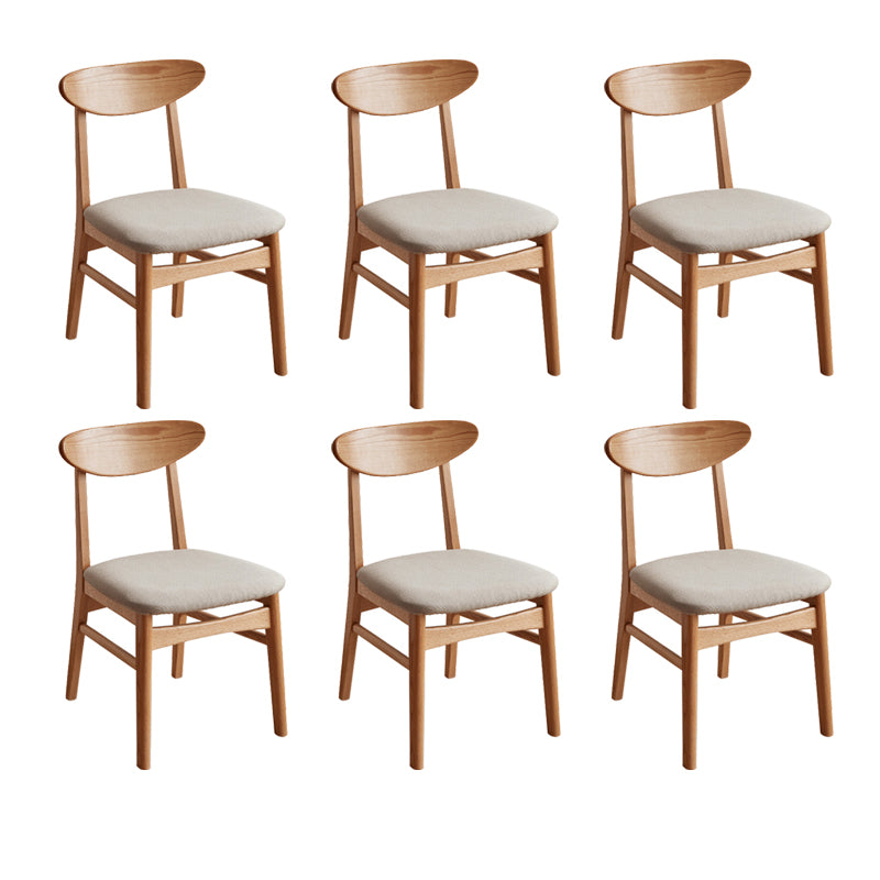 Wood Modern Open Back Armless Dining Chairs(Set of 1/2/4/6/8)