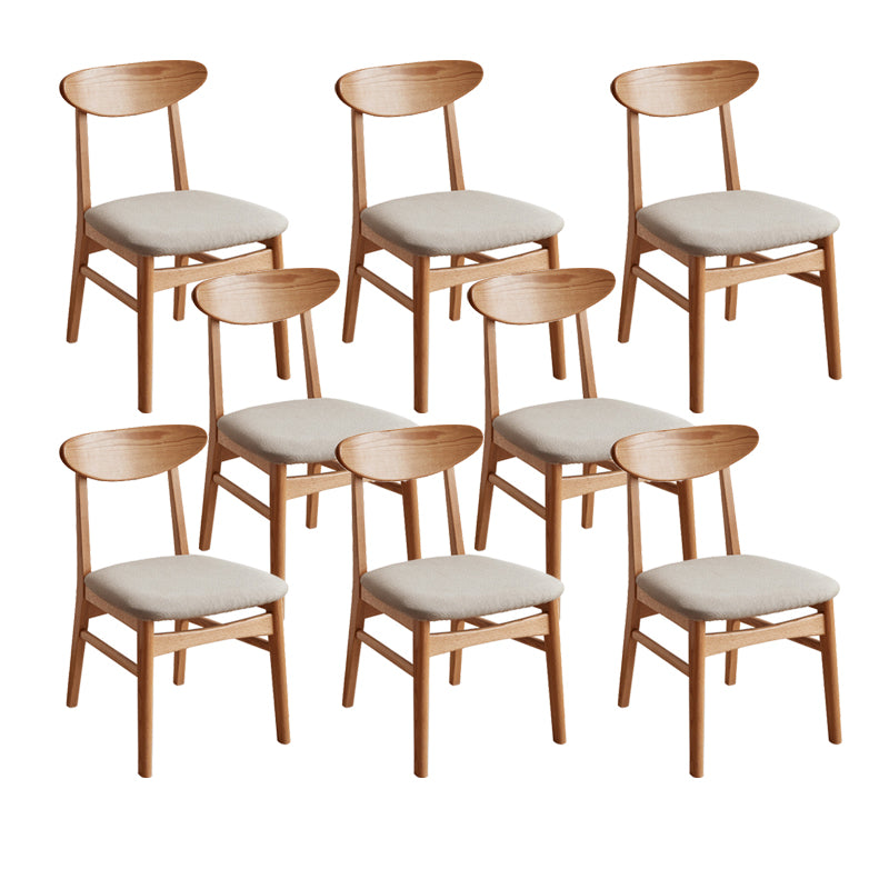 Wood Modern Open Back Armless Dining Chairs(Set of 1/2/4/6/8)