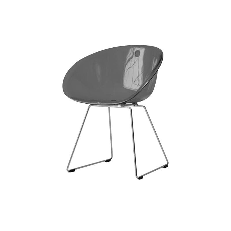 Contemporary Style Plastic Low Back Dining Chairs for Home Use