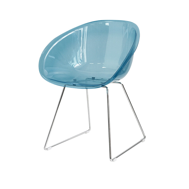 Contemporary Style Plastic Low Back Dining Chairs for Home Use