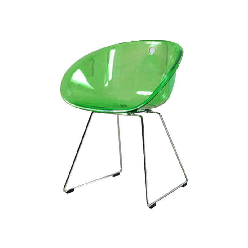 Contemporary Style Plastic Low Back Dining Chairs for Home Use