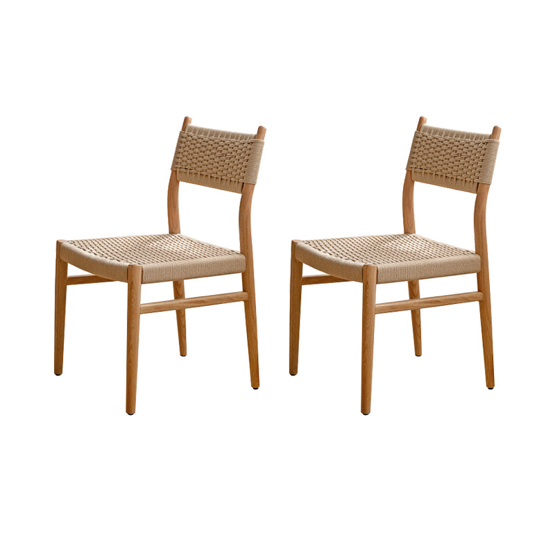 Open Back Modern Wood Armless Dining Chairs(Set of 1/2/4/6/8)