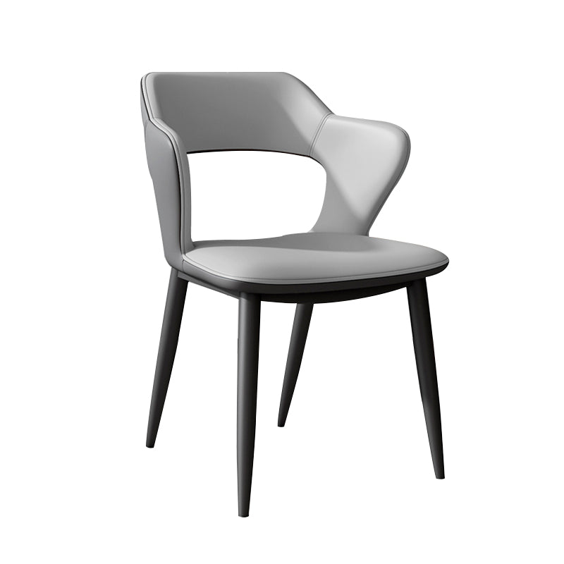 Modern Style Dining Chair Leather Wingback Arm Chair for Dining Room