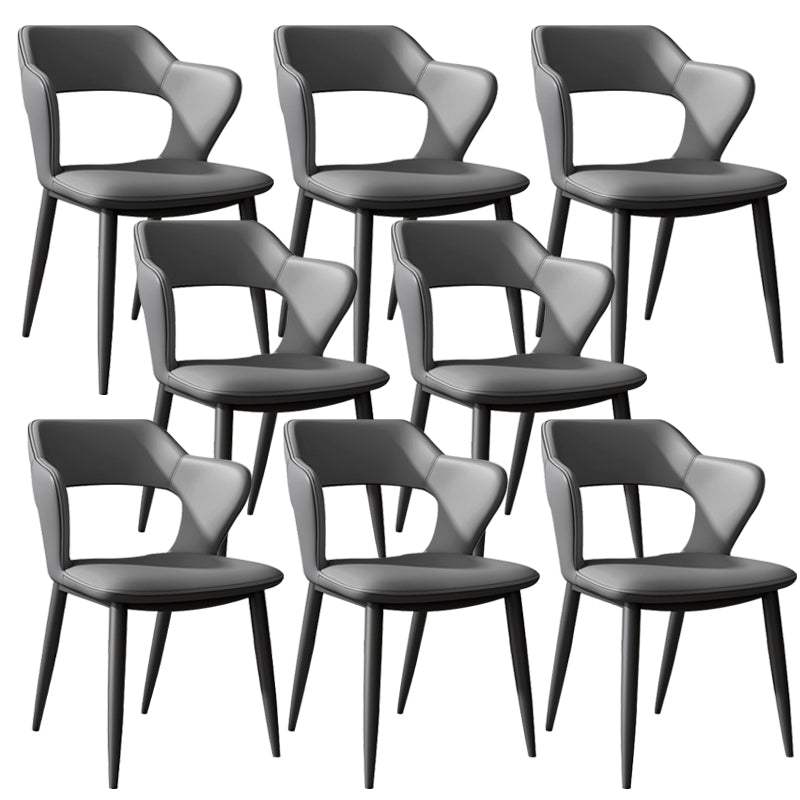 Modern Style Dining Chair Leather Wingback Arm Chair for Dining Room