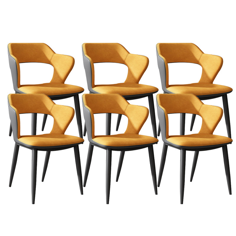 Modern Style Dining Chair Leather Wingback Arm Chair for Dining Room