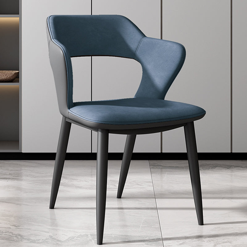 Modern Style Dining Chair Leather Wingback Arm Chair for Dining Room