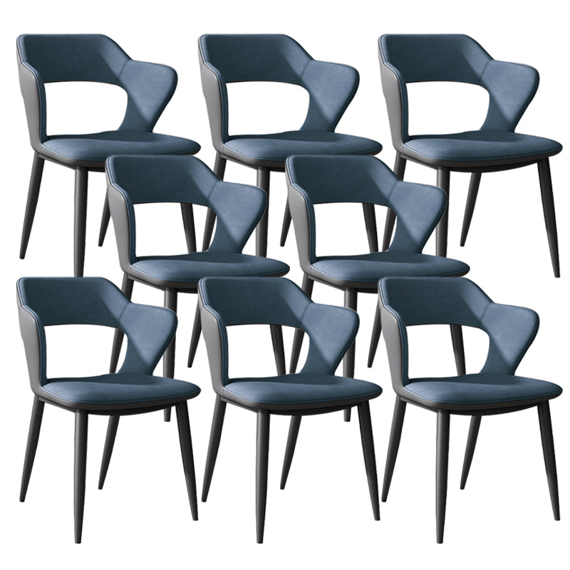 Modern Style Dining Chair Leather Wingback Arm Chair for Dining Room