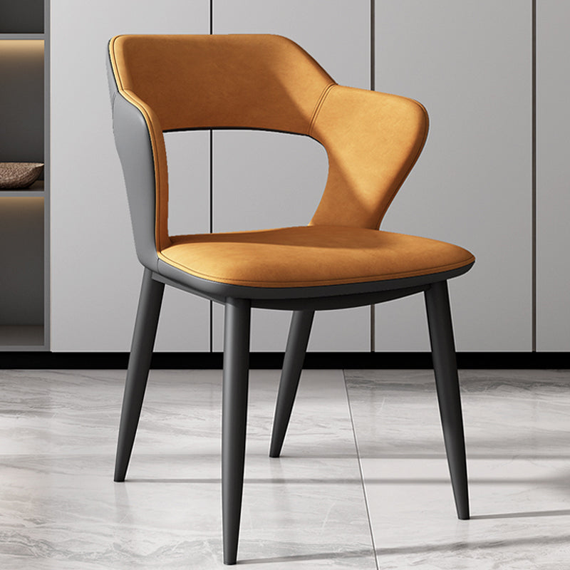 Modern Style Dining Chair Leather Wingback Arm Chair for Dining Room