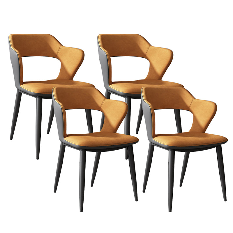 Modern Style Dining Chair Leather Wingback Arm Chair for Dining Room