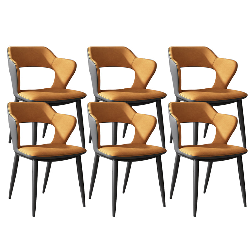 Modern Style Dining Chair Leather Wingback Arm Chair for Dining Room